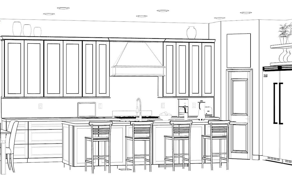 Isometric View of Kitchen Layout